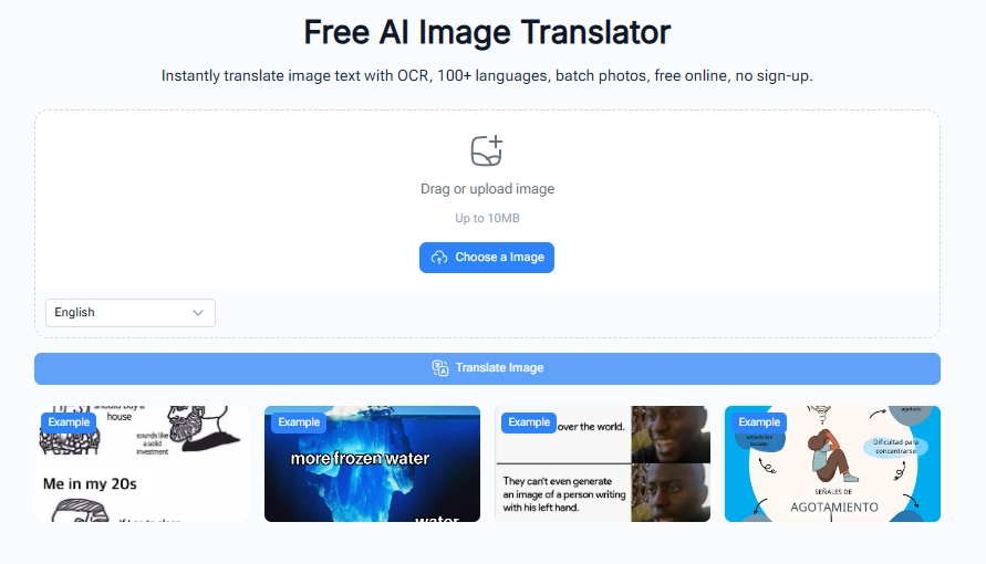 Free AI Image Translator