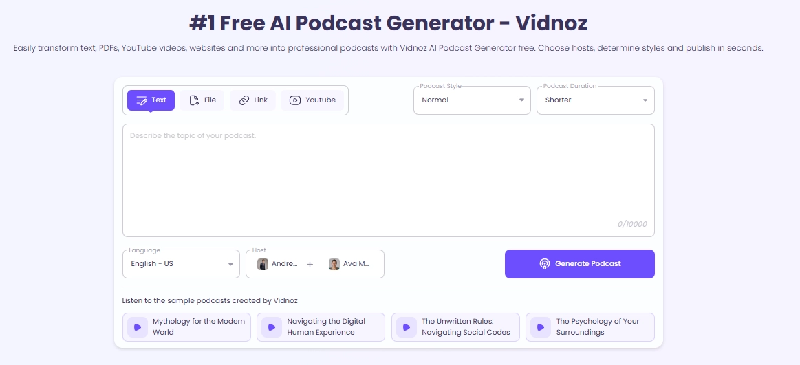 Free AI Radio Host Generator