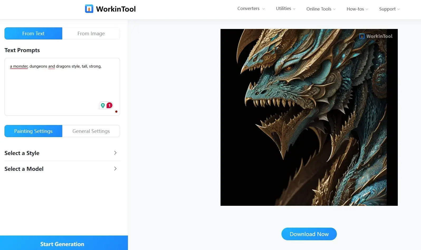 Free Online AI Dnd Avatar Makers Workintool AI Image Generator