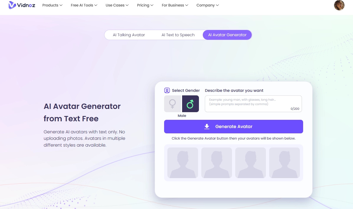 Free PNGTuber Maker Online Vidnoz Avatar