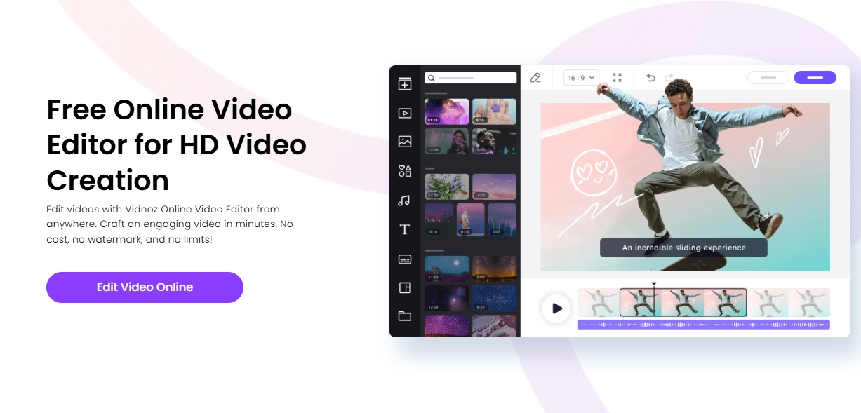Free Vidnoz AI Online Video Editor