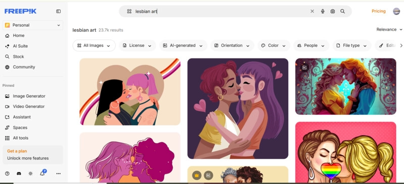 Freepik Free Lesbian Art Website