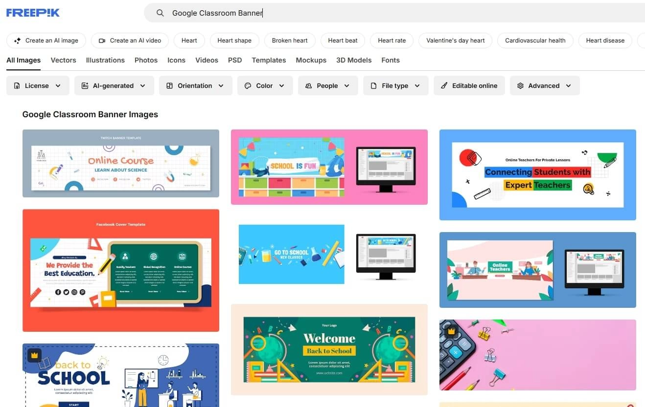 Freepik Google Classroom Images