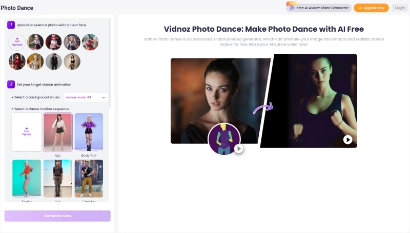 Funny Dance Memes Generator - Vidnoz AI Dance Generator Free