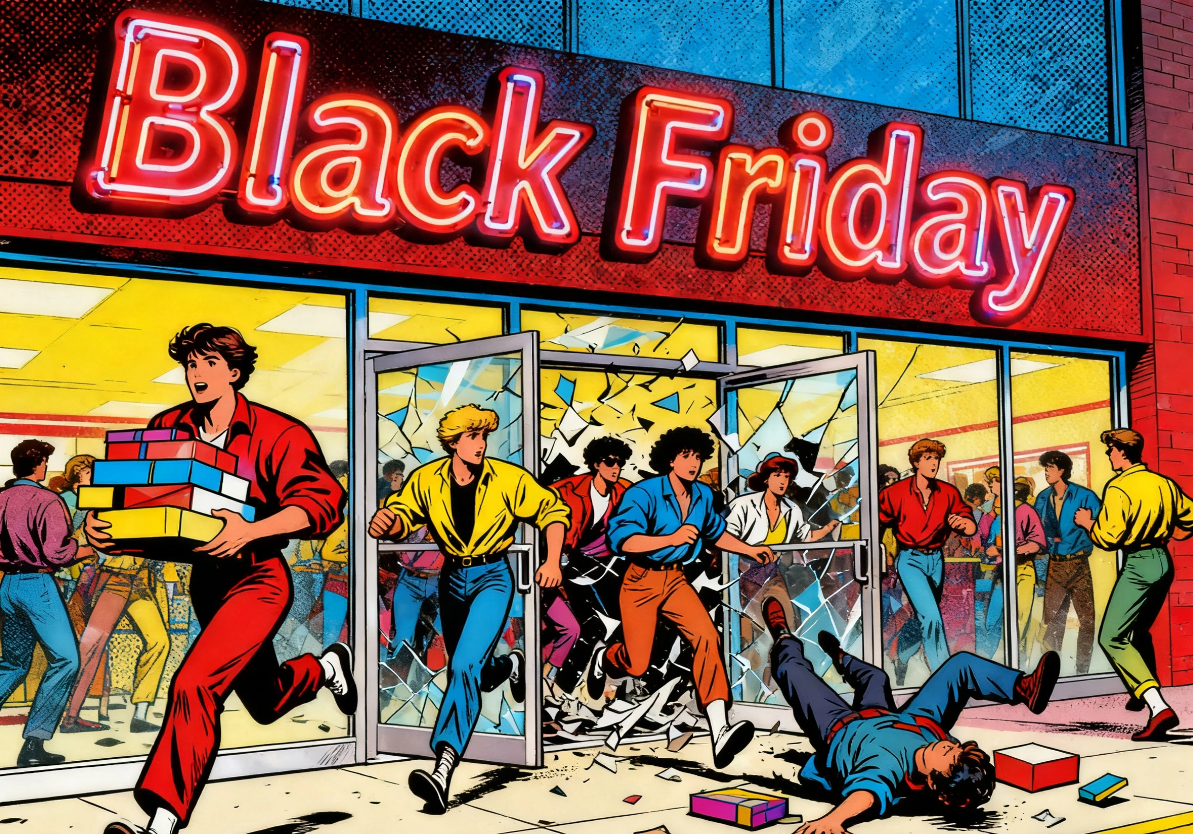 Funny Shoppers Running For Deals