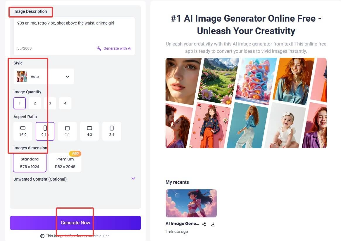 Generate AI 90s Anime from Text