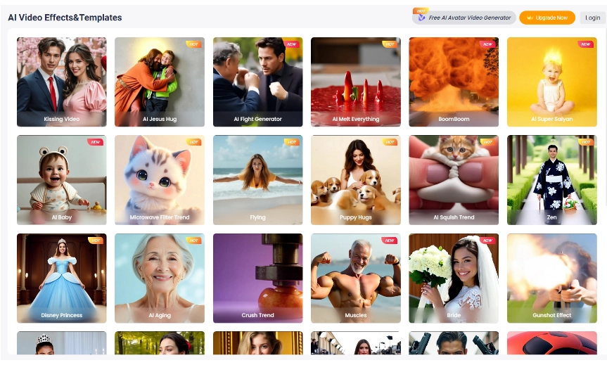 Generate AI Photo to Video Meme With Vidnoz AI Video Effect