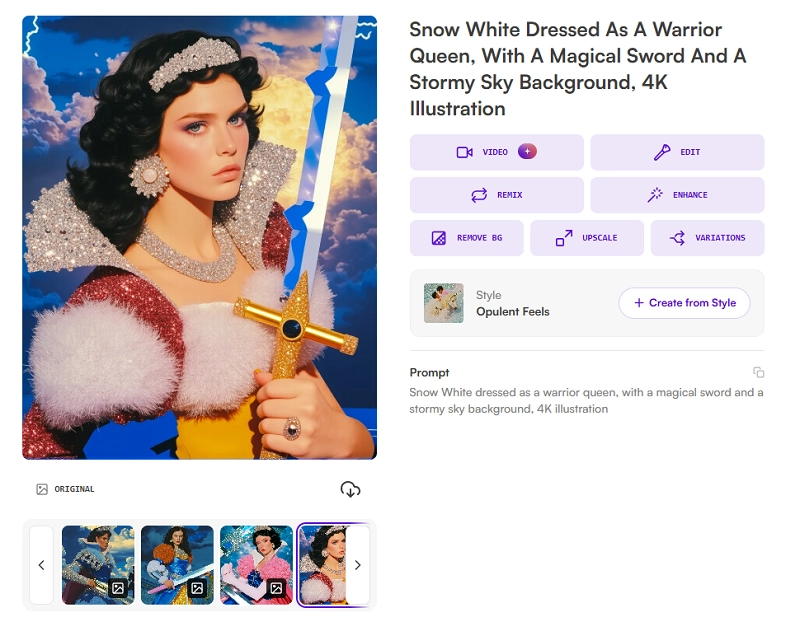 Generate AI Snow White on StarryAI