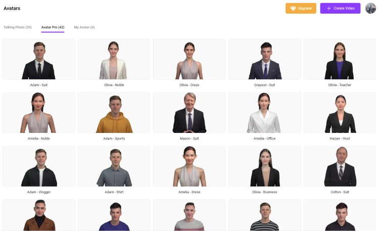 Generate AI Voiceover Video - Avatars