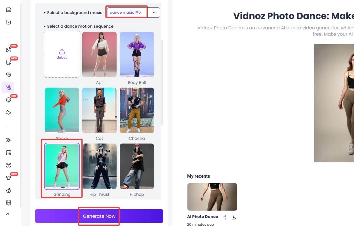 Generate Dance Moves Using Dance Filter