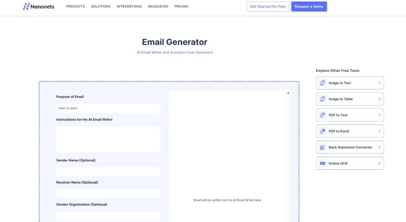 Generate Email with AI Email Writer Nanonets