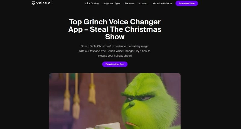 Generate Grinch Voice with Grinch Voice Changer Voice