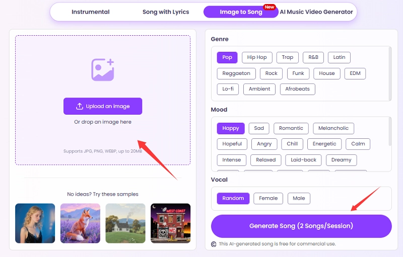 Generate Song from Image