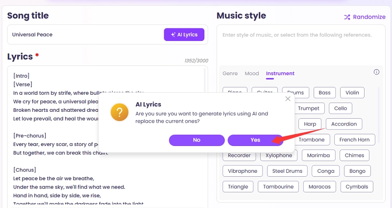 Generate Song with AI-Step 1