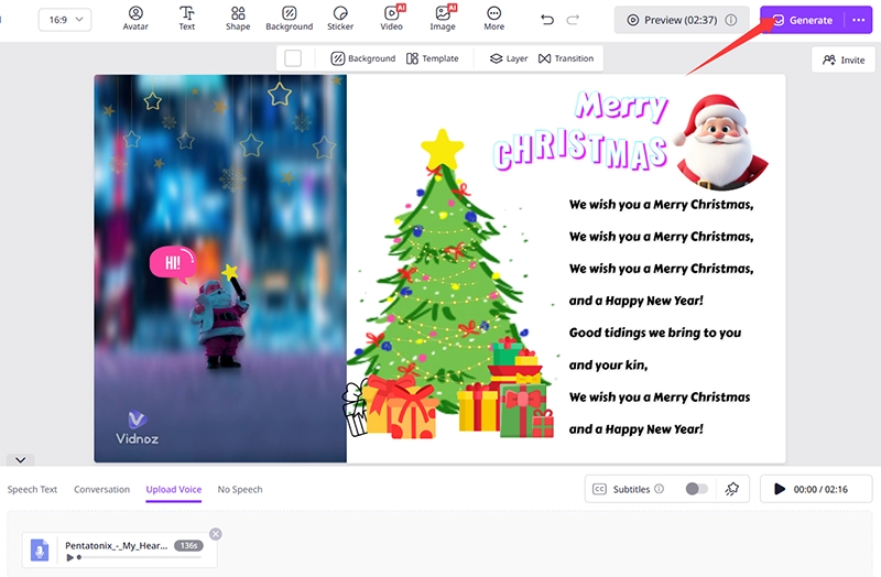 Generate the Animation Video