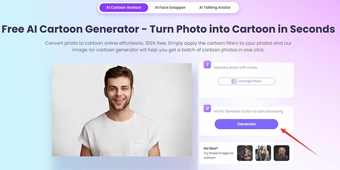 Generate the Cartoon AI Photos of Yourself