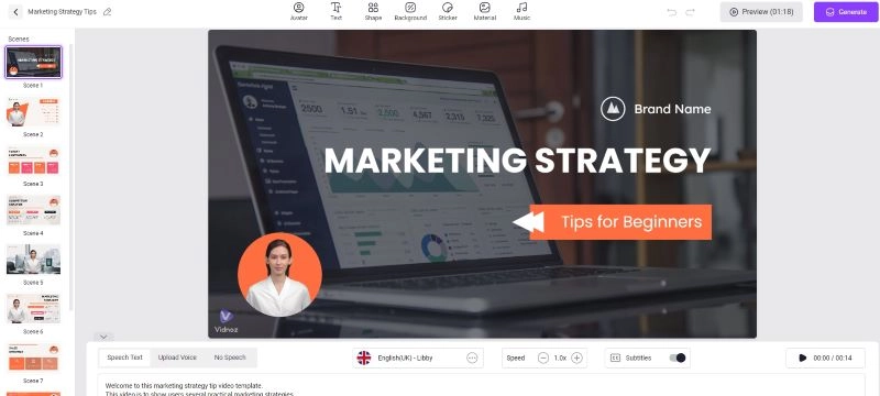 Generate Video for Email Marketing Strategy with Vidnoz AI