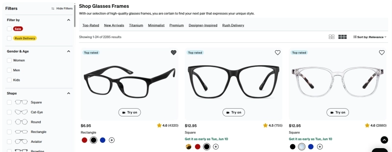 Glasses Shop Virtual Try On Free