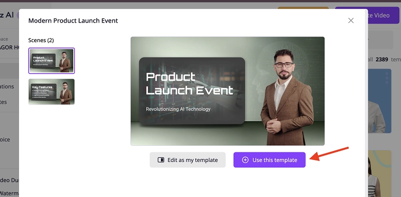 Go to Video Editing Interface