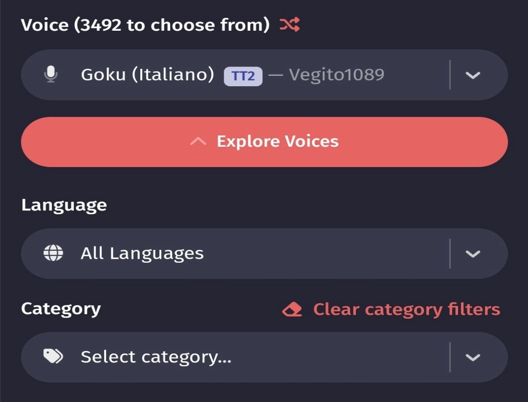 Goku AI Voice FakeYou 3