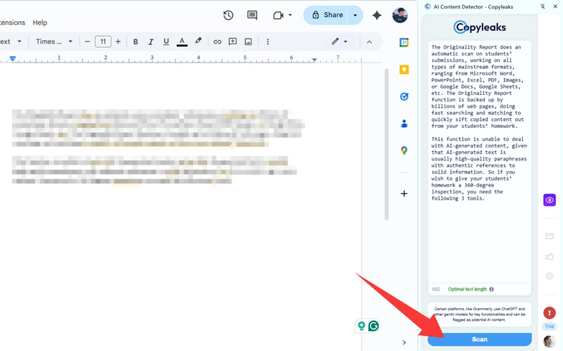Google Classroom Content Detector Extension