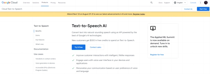 Google Text to Speech