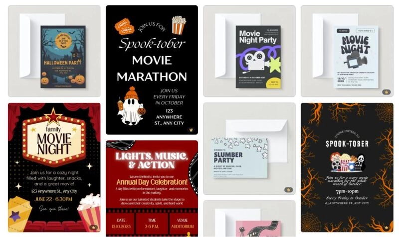 Graphic Movie Night Invitation - Canva