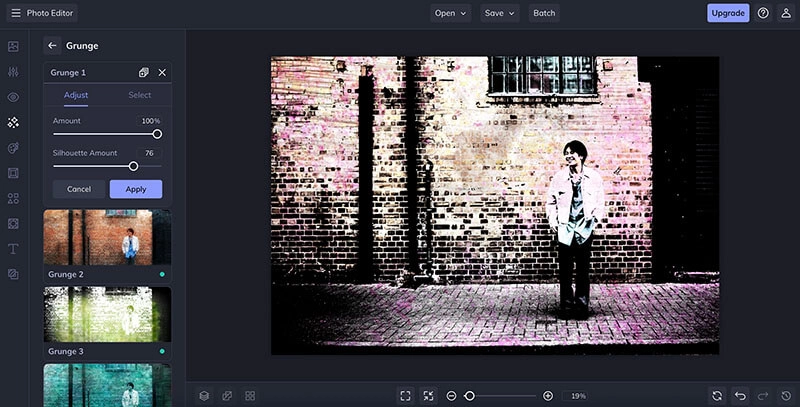 Grunge Effect BeFunky Settings