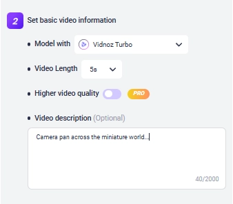 Guide AI to Make Miniature Picture Move