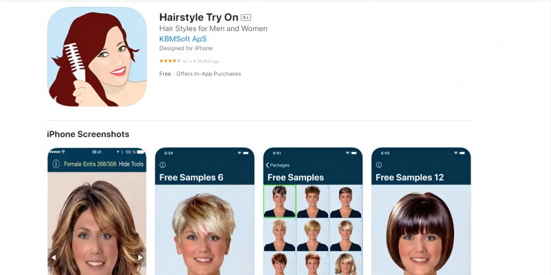 Hairstyle Try On Easy to Use Hairstyle Changer for iPhone