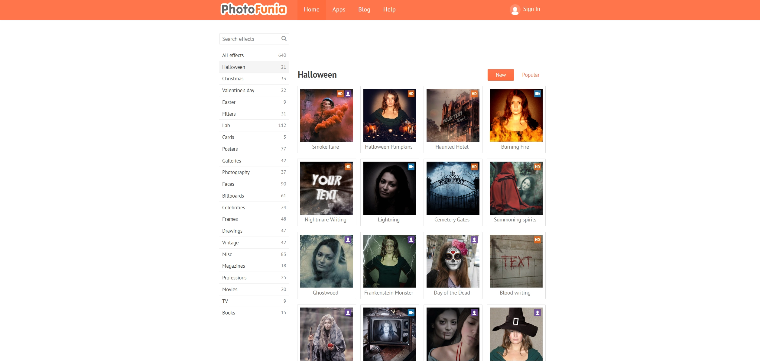 Halloween Photo Editor Photofunia