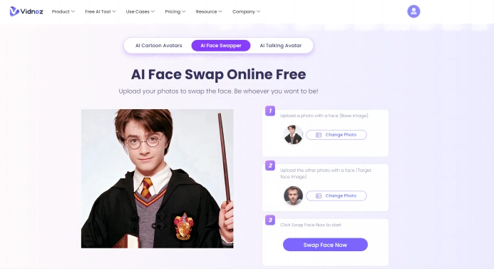 Harry Potter Face Swap Vidnoz Face Swap Upload Picture