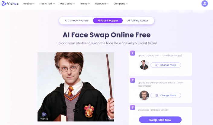 Harry Potter Face Swap Vidnoz Generate