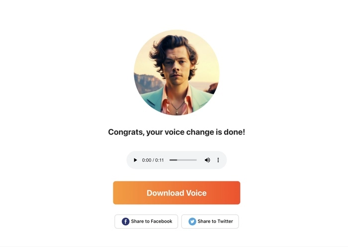 Harry Styles AI Voice with FineShare