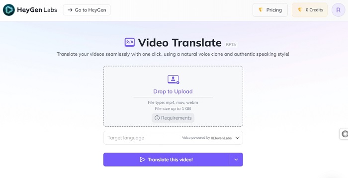 Translate Video to English with HeyGen Labs