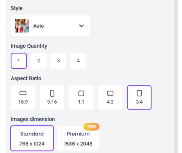 Historical Portrait Generation Settings
