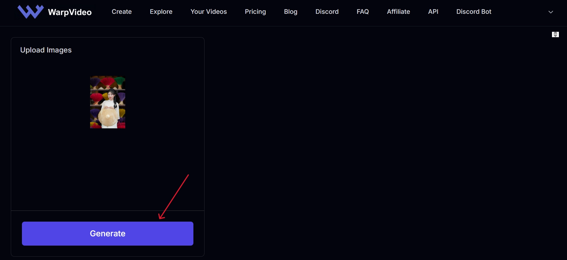 Hit on the Generate Button