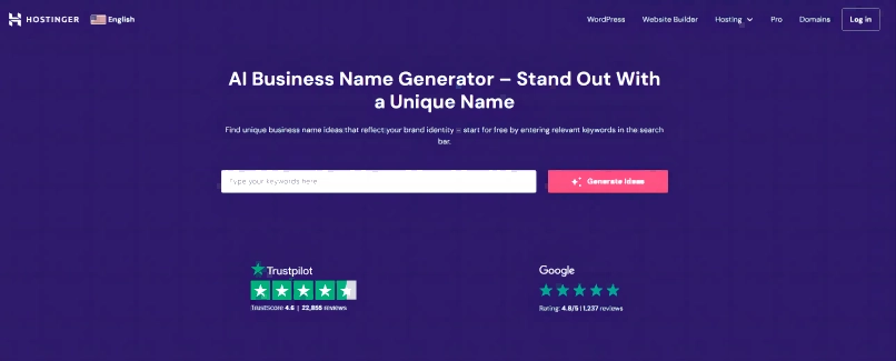 Hostinger Business Name Generator