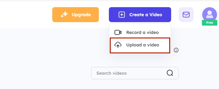 How to Add Photo to Video Vidnoz Upload Video
