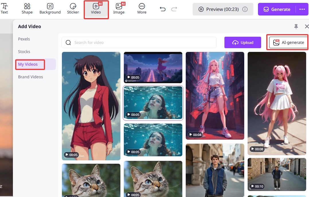 How to Add Video to Another Video - Upload or Generate Overlay