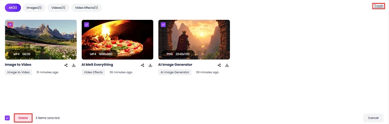 How to Check the Content Created on Vidnoz Gen-3