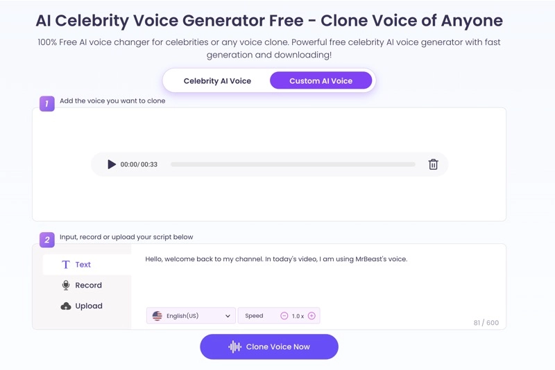 How to Clone a YouTuber AI Voice