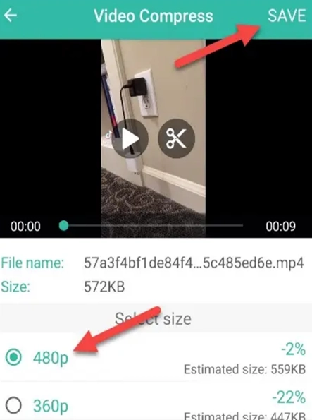 How to Compress a Video on Android - Step 3