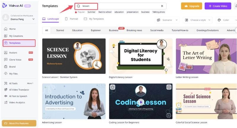 How to Create a Lesson Plan Video with AI - Step 2