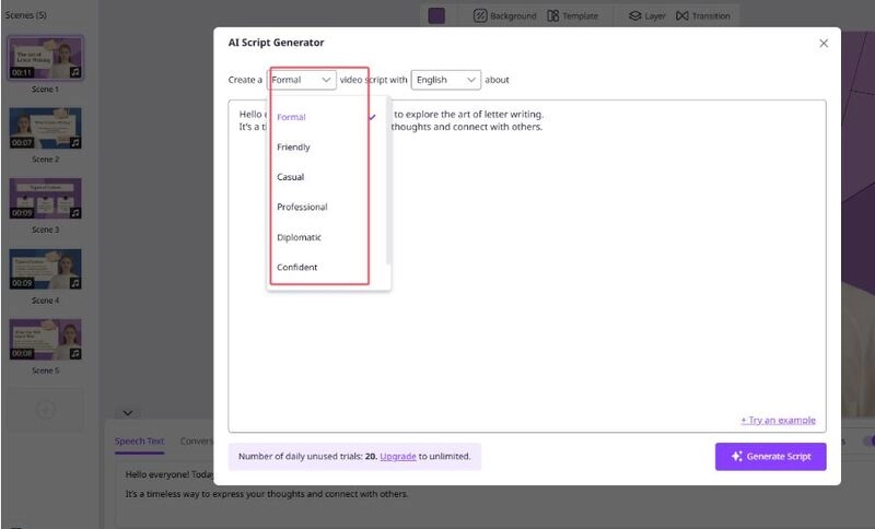 How to Create a Lesson Plan Video with AI - Tip