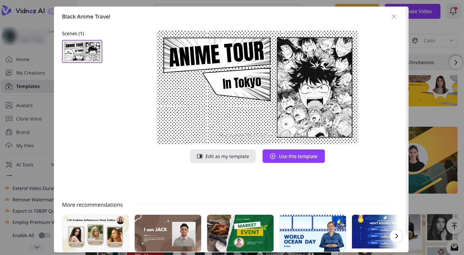 How to Create a Video with Sukuna AI Voice Select Template