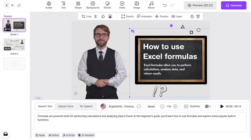 How to Create an Excel eLearning Video with AI