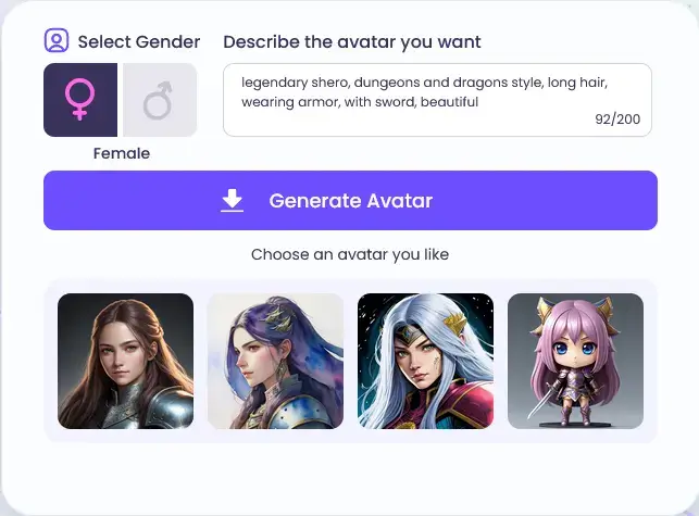 How to Create Your Own Dnd Character Avatar Through Vidnoz AI Avatar Generator
