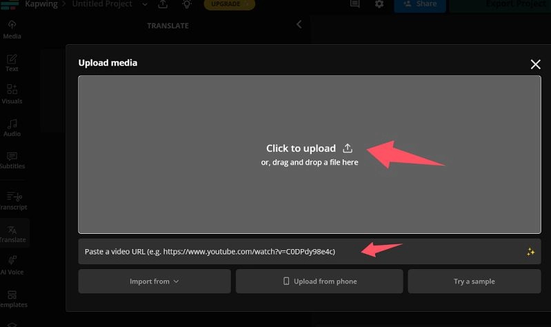 How to Dub YouTube Videos Using Kapwing - Step 2