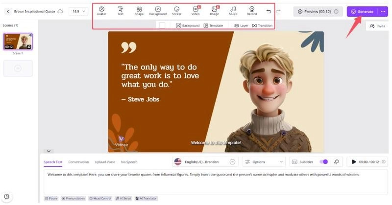 How to Export a Video on Vidnoz AI